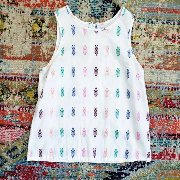 J. Crew Tops - J Crew Multicolor Bohemian Sleeveless Print Top